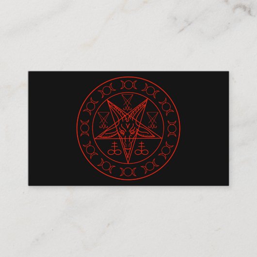 Sigil Baphomet dreifachen Mondes und sigil von Visitenkarte (Vorderseite)