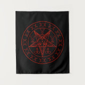 Sigil Baphomet dreifachen Mondes und sigil von Wandteppich (Vorderseite)