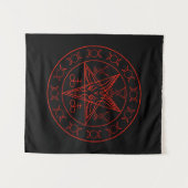Sigil Baphomet dreifachen Mondes und sigil von Wandteppich (Vorderseite (Horizontal))