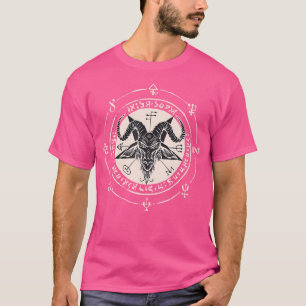 Sigil Baphomet Pentagram Occult Satanic Goat Head T-Shirt
