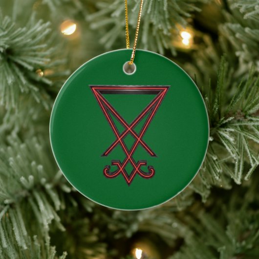 Sigil of Lucifer Keramik Ornament (Baum)