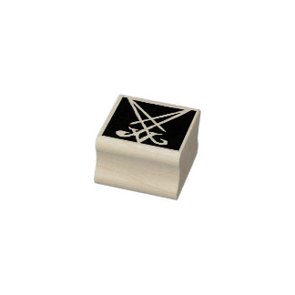 Sigil of Lucifer Negative Space Briefmarke Gummistempel