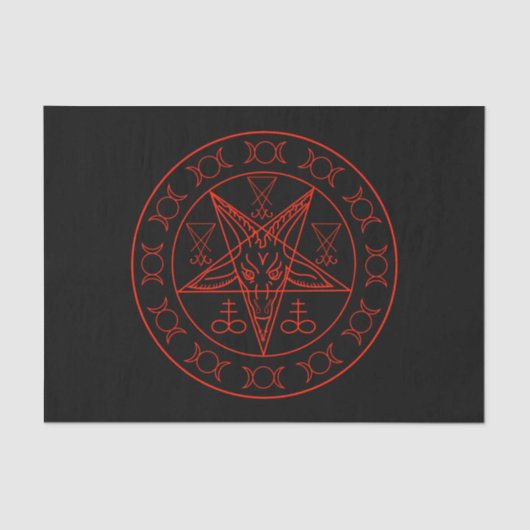 Sigil von Baphomet Dreiermond und Sigil von Luzife Seidenpapier (Vorderseite)