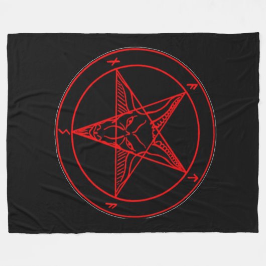SIGIL von BAPHOMET Fleecedecke (Vorderseite (Horizontal))
