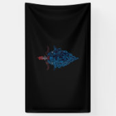 Sigil von Baphomet-Ziege von Mendes Satan Dark Got Banner (Vertikal)