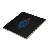 Sigil von Baphomet-Ziege von Mendes Satan Dark Got Fliese (Seite)