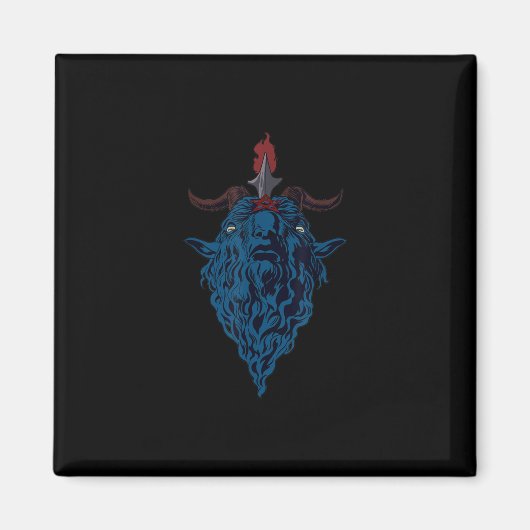Sigil von Baphomet-Ziege von Mendes Satan Dark Got Magnet (Vorne)