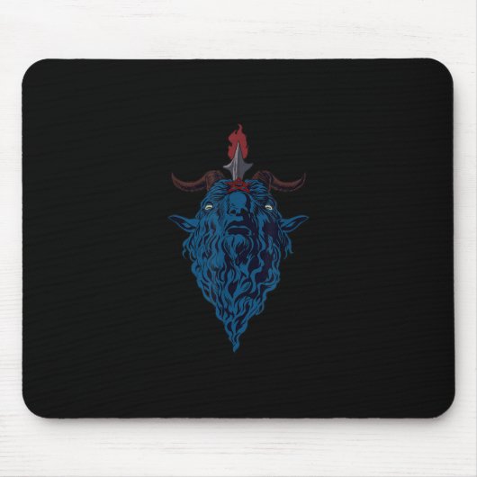 Sigil von Baphomet-Ziege von Mendes Satan Dark Got Mousepad (Vorne)