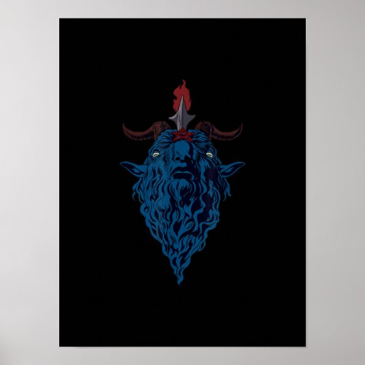 Sigil von Baphomet-Ziege von Mendes Satan Dark Got Poster (Vorne)