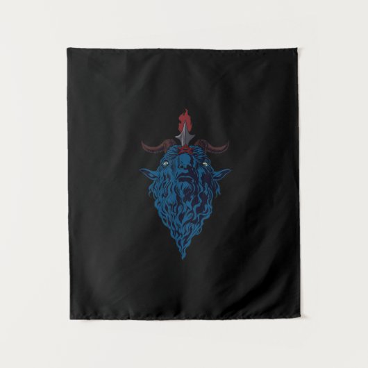 Sigil von Baphomet-Ziege von Mendes Satan Dark Got Wandteppich (Vorderseite)