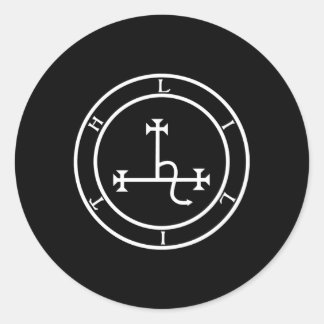 Sigil von Lilith Goddess Hexe Satanic Pagan Witchc Runder Aufkleber
