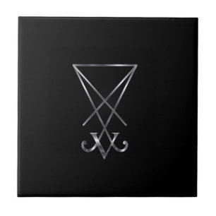 Sigil von Lucifer- A Symbol von Satanism Fliese