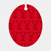 Sigil von Lucifer Ornament Aus Metall (Rückseite)