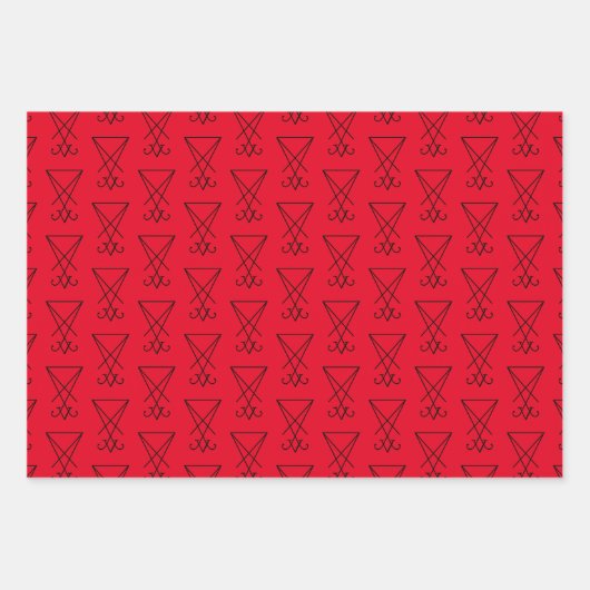 Sigil von Lucifer Wrapping Paper Sheets Geschenkpapier Set (Vorderseite 3)