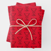 Sigil von Lucifer Wrapping Paper Sheets Geschenkpapier Set (Beispiel)