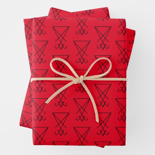 Sigil von Lucifer Wrapping Paper Sheets Geschenkpapier Set (Beispiel)