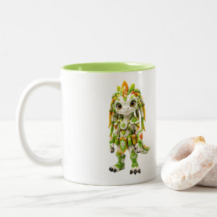 Sigilkin-Naturkrieger-Einzelporträt Zweifarbige Tasse