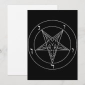 Sigill des Baphomet Feiertagskarte (Vorne/Hinten)