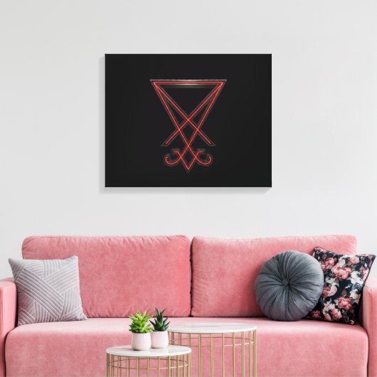Sigill des Luzifer Leinwanddruck (Insitu (Wohnzimmer))