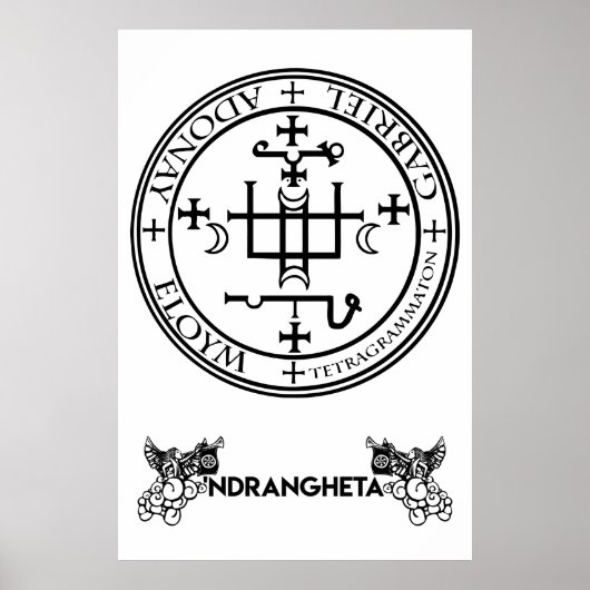 sigillo Arcangelo Gabriele - 'Ndrangheta Poster (Vorne)