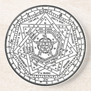 Sigillum Dei Aemeth (das sigil von Dei Ameth, Sandstein Untersetzer
