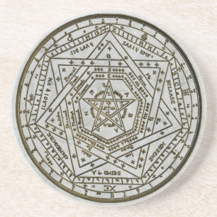 sigillum dei aemeth sandstein untersetzer