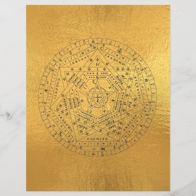 Sigillum Dei Siegel of God Angelic John Dee Diagra (Vorderseite)