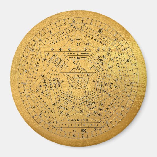 Sigillum Dei Siegel of God Angelic John Dee Diagra Magnet (Vorne)