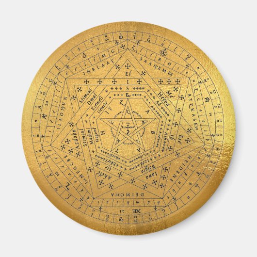 Sigillum Dei Siegel of God Angelic John Dee Diagra Magnet (Vorne)
