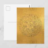 Sigillum Dei Siegel of God Angelic John Dee Diagra Postkarte (Vorne/Hinten)