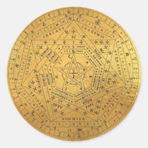 Sigillum Dei Siegel of God Angelic John Dee Diagra Runder Aufkleber