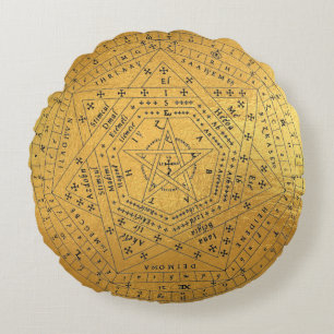 Sigillum Dei Siegel of God Angelic John Dee Diagra Rundes Kissen