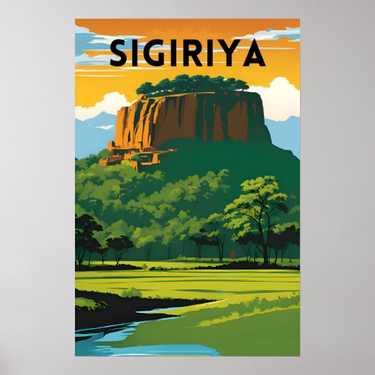 Sigiriya Minimal Travel Poster (Vorne)