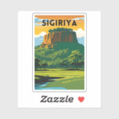 Sigiriya Minimal Travel Poster Aufkleber (Blatt)