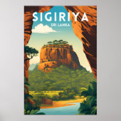 Sigiriya Traditionelles Reiseplakat Poster (Vorne)