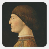 Sigismondo Malatesta Quadratischer Aufkleber (Vorderseite)