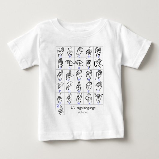 SIGLANGUAGE ALPHABET Baby Shirt (Vorderseite)