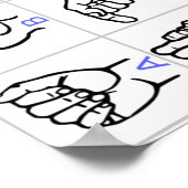 SIGLANGUAGE ALPHABET-Plakat Poster (Ecke)