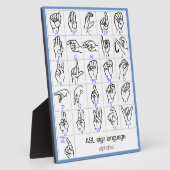 SIGLANGUAGE ALPHABET-Plakette Fotoplatte (Seite)