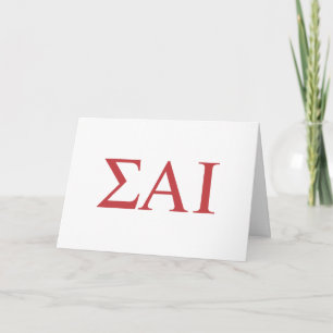 Sigma Alpha Iota griechische Buchstaben Karte