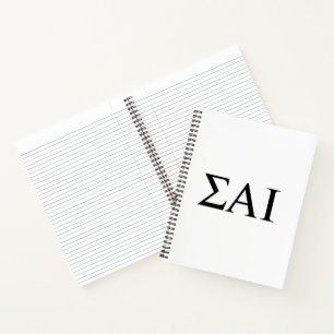 Sigma Alpha Iota griechische Buchstaben Notizblock