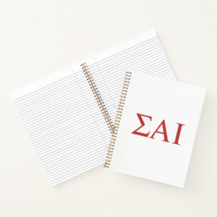 Sigma Alpha Iota griechische Buchstaben Notizblock