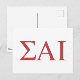 Sigma Alpha Iota griechische Buchstaben Postkarte