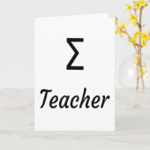 Sigma (Anordnungen) Lehrer - griechische Lehrer Karte (Gelbe Blume)