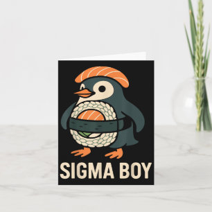 Sigma Boy Italian Brainrot Funny Meme Penguin Karte