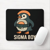 Sigma Boy Italian Brainrot Funny Meme Penguin Mousepad (Mit Mouse)