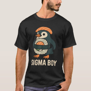 Sigma Boy Italian Brainrot Funny Meme Penguin T-Shirt