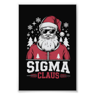 Sigma Claus Cool Santa Christmas Rizzler Meme Fotodruck