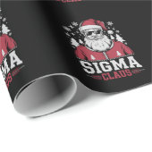 Sigma Claus Cool Santa Christmas Rizzler Meme Geschenkpapier (Rolleneckpunkt)