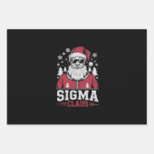 Sigma Claus Cool Santa Christmas Rizzler Meme Geschenkpapier Set (Vorderseite)